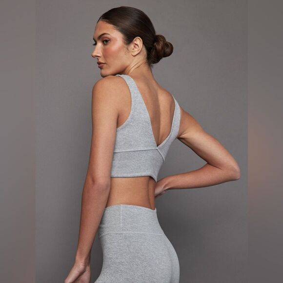 CARBON38 Wrap Bra in Heather Melt - Silver Heather Large NWT - Picture 3 of 6